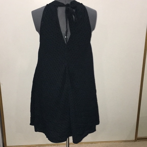 Stone Row Black / Teal Halter Dress - Picture 5 of 6